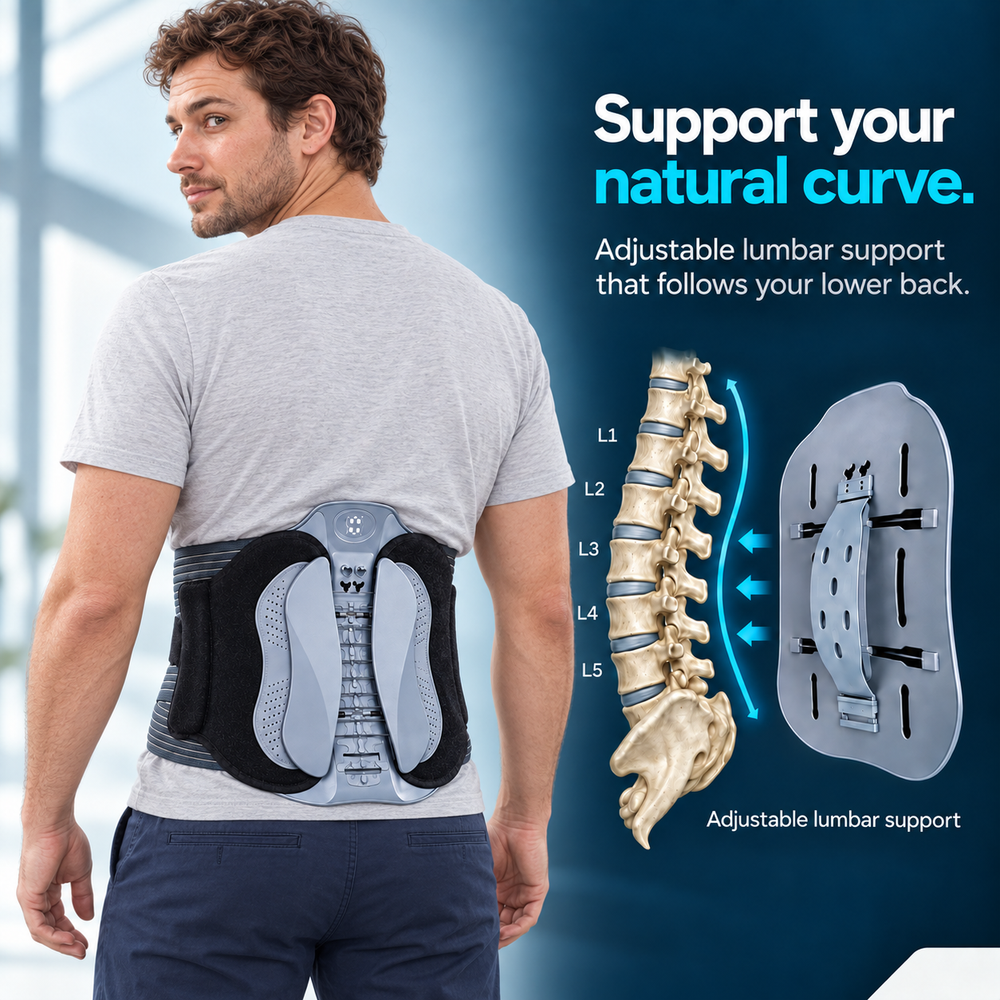 Support for the natural lumbar curve