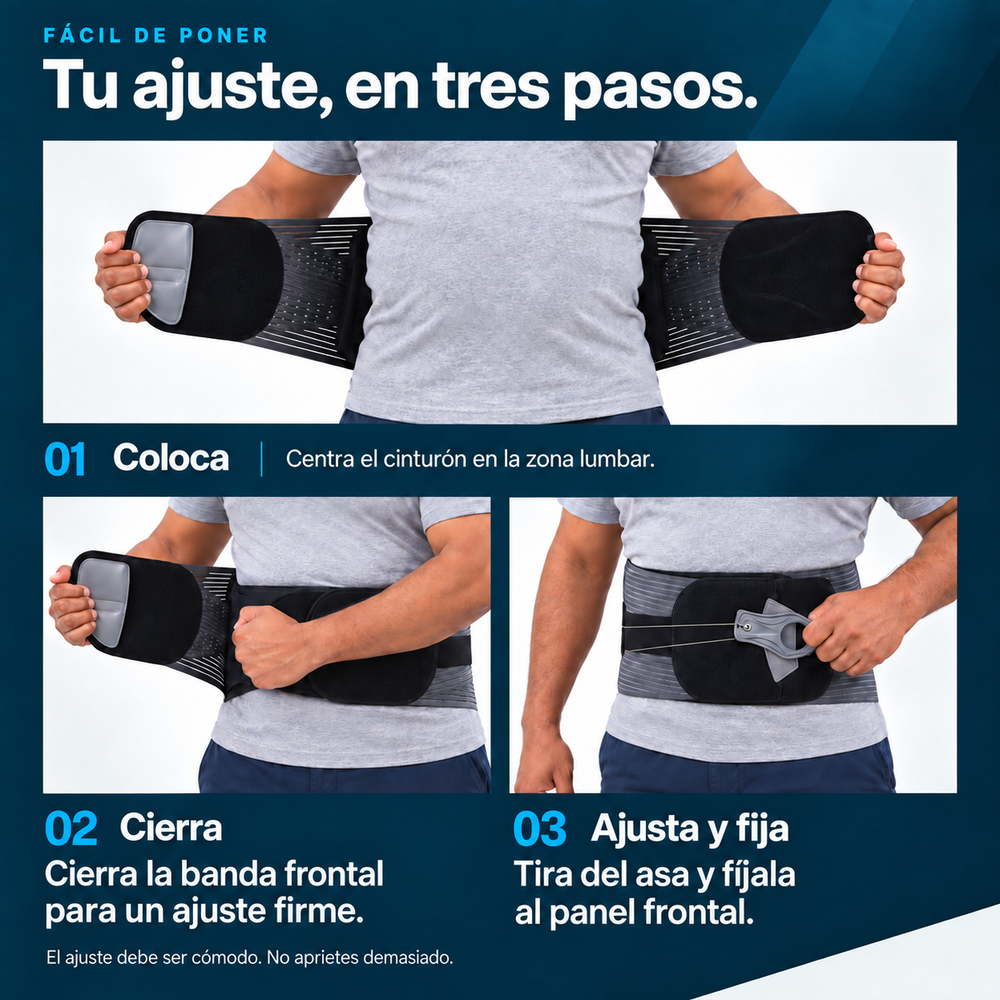 Tres pasos para ponerse el cinturón