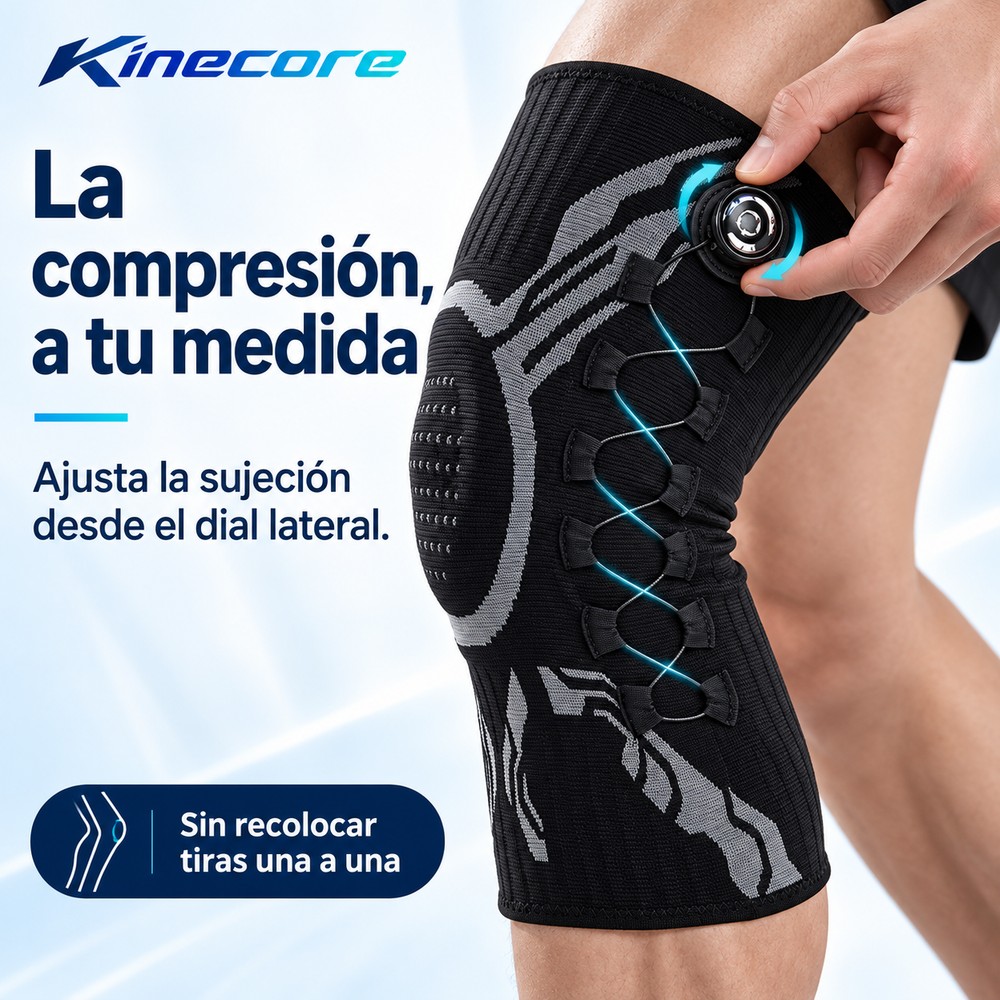 Dial lateral y cordones ajustables.
