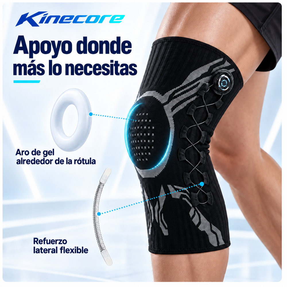 Anillo de gel y soporte lateral flexible.