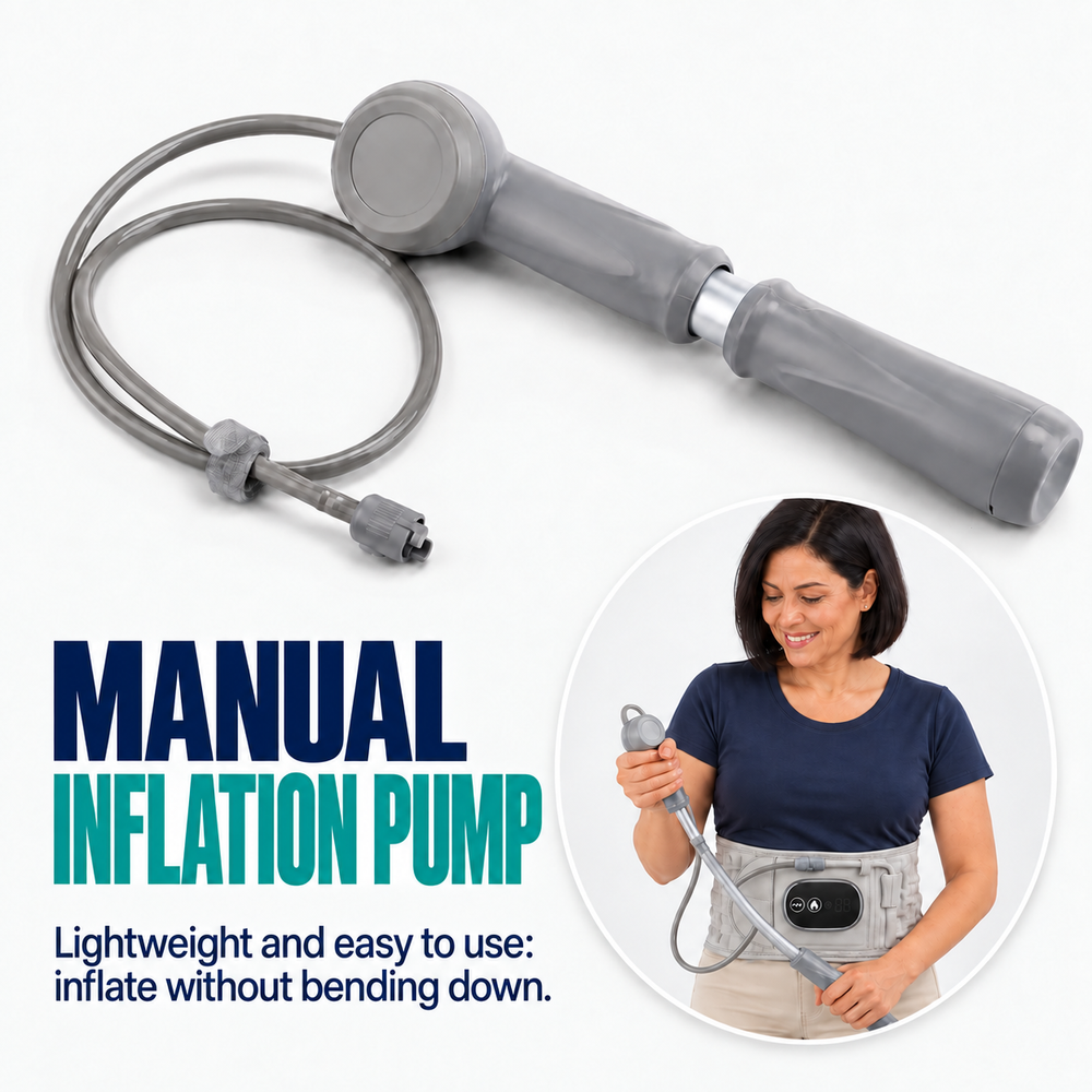 Manual inflation pump.