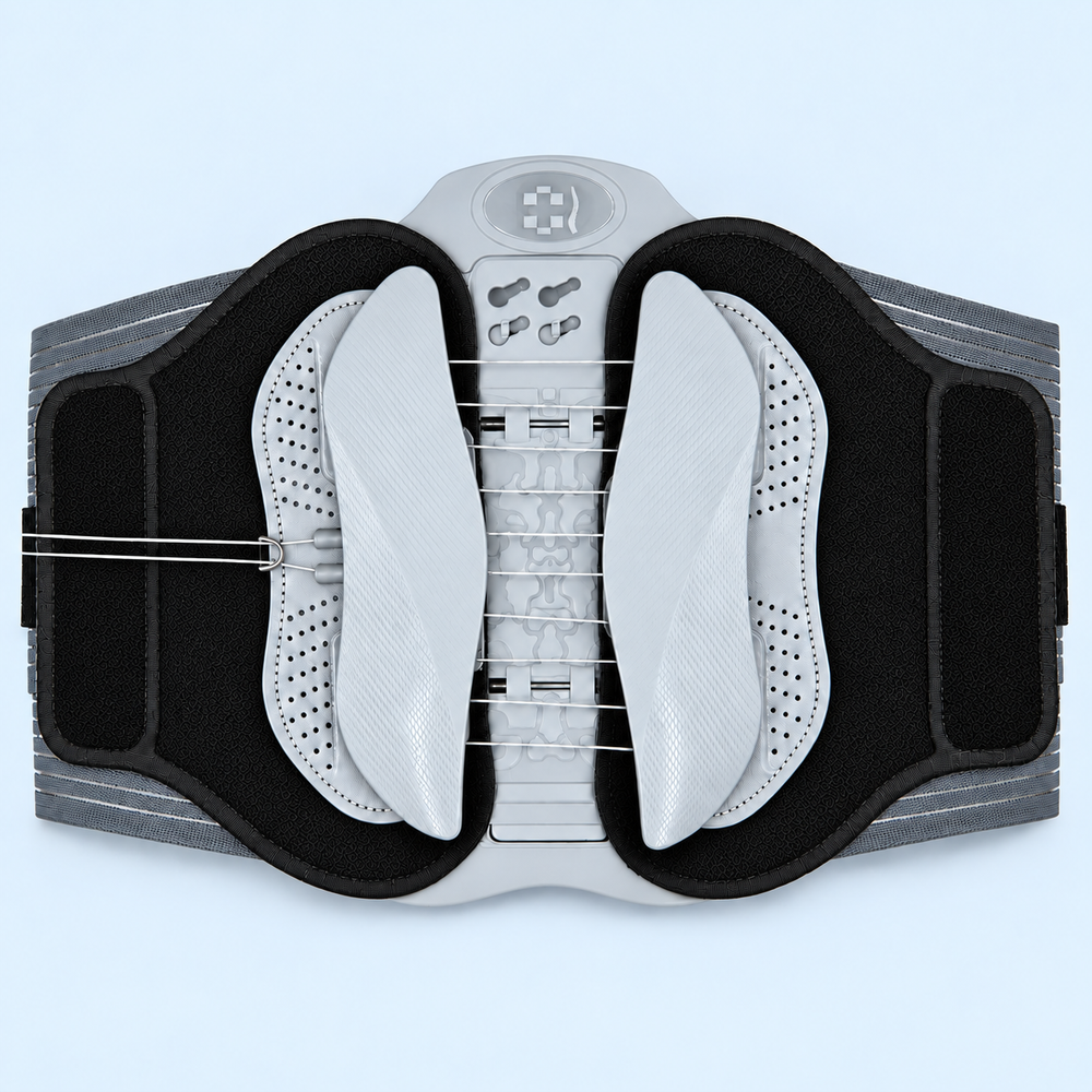 Full rear view of the brace